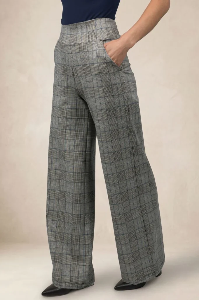 Grace Wide Leg Pant in Highland Plaid from KiraGrace