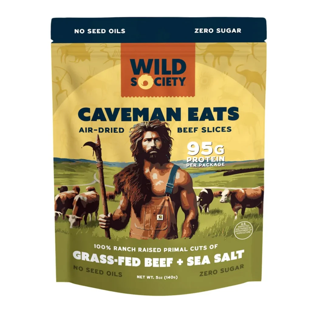 Caveman eats