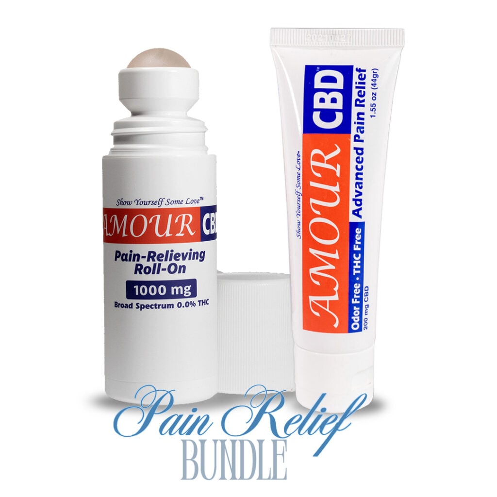 AmourCBD The Pain Relief Bundle Cream and Roller Ball