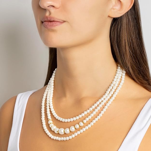 Martha Stewart Three-Strand Pearl Necklace