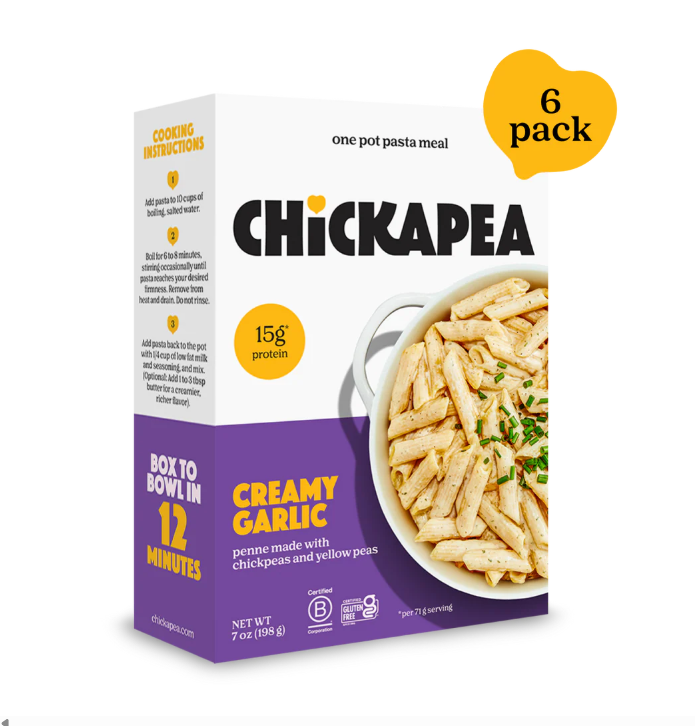 Chickapea One Pot Chickpea Pasta - Creamy Garlic