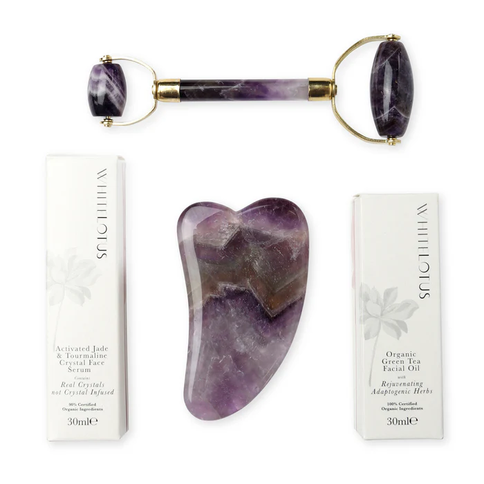 White Lotus Amethyst Crystal Facial Set
