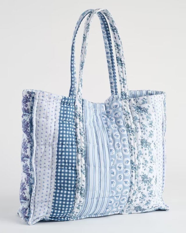 Strawflower Colette Cloud Quilted Tote Bag