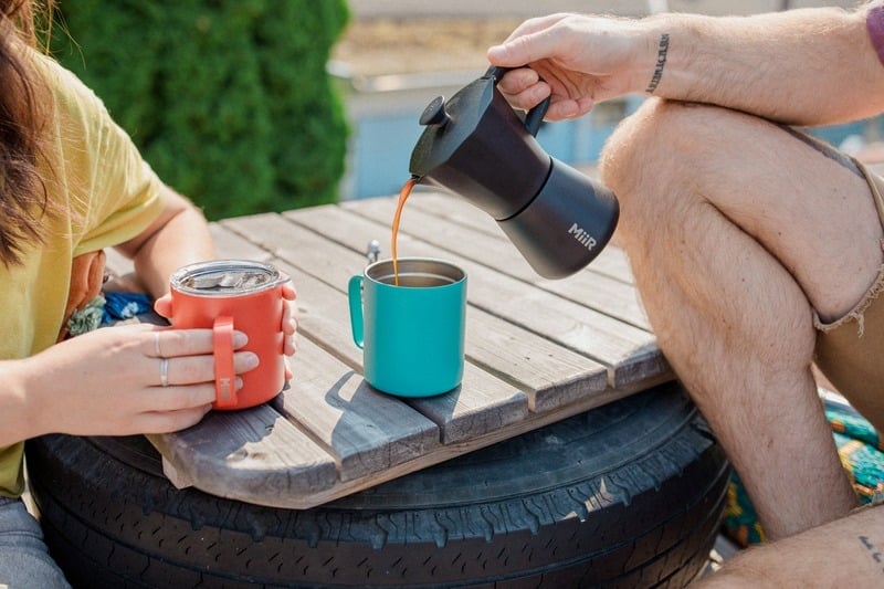 Celebrate him with the MiiR Camp Cup and New Standard Moka Pot