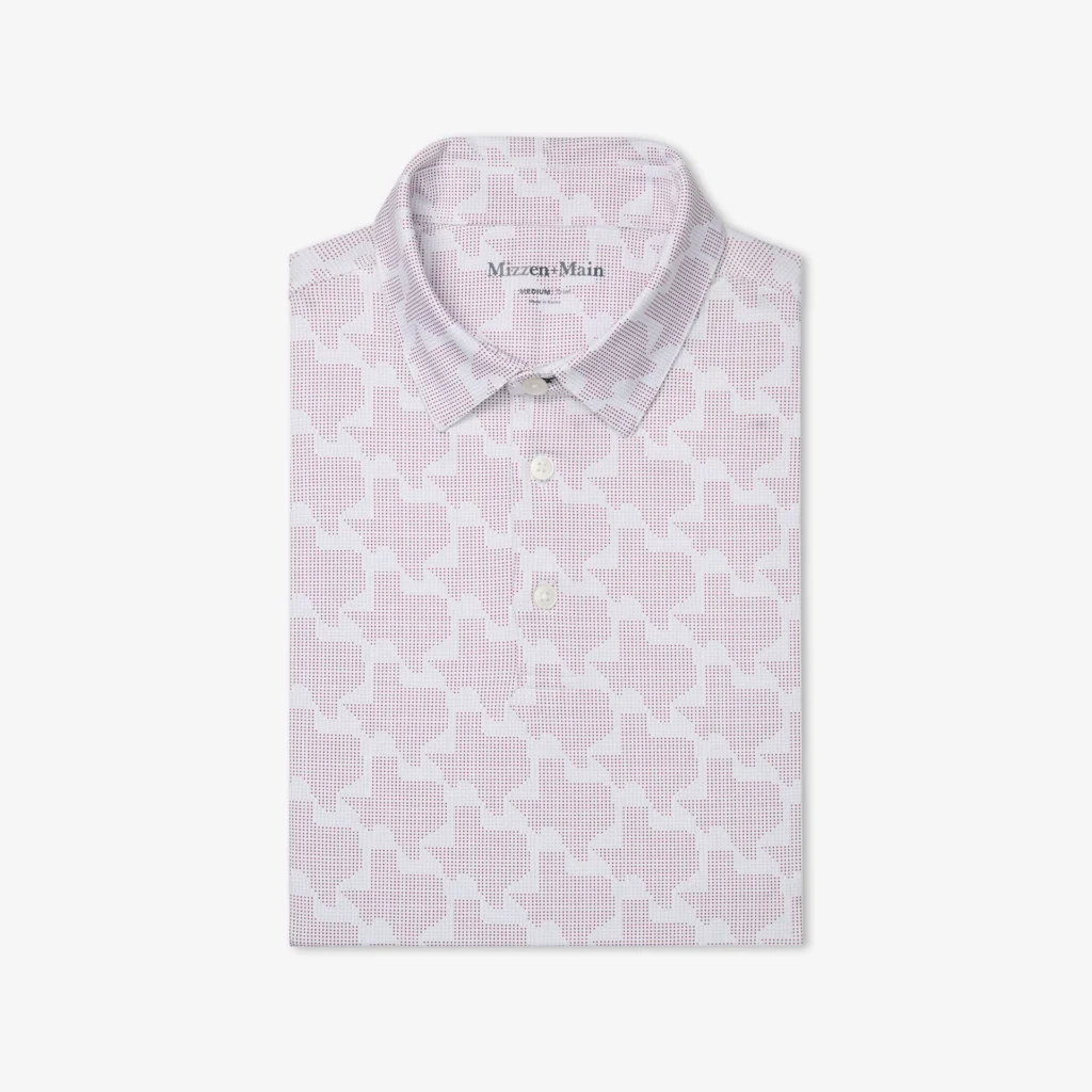 Mizzen+Main Maroon Lonestar State Versa Polo