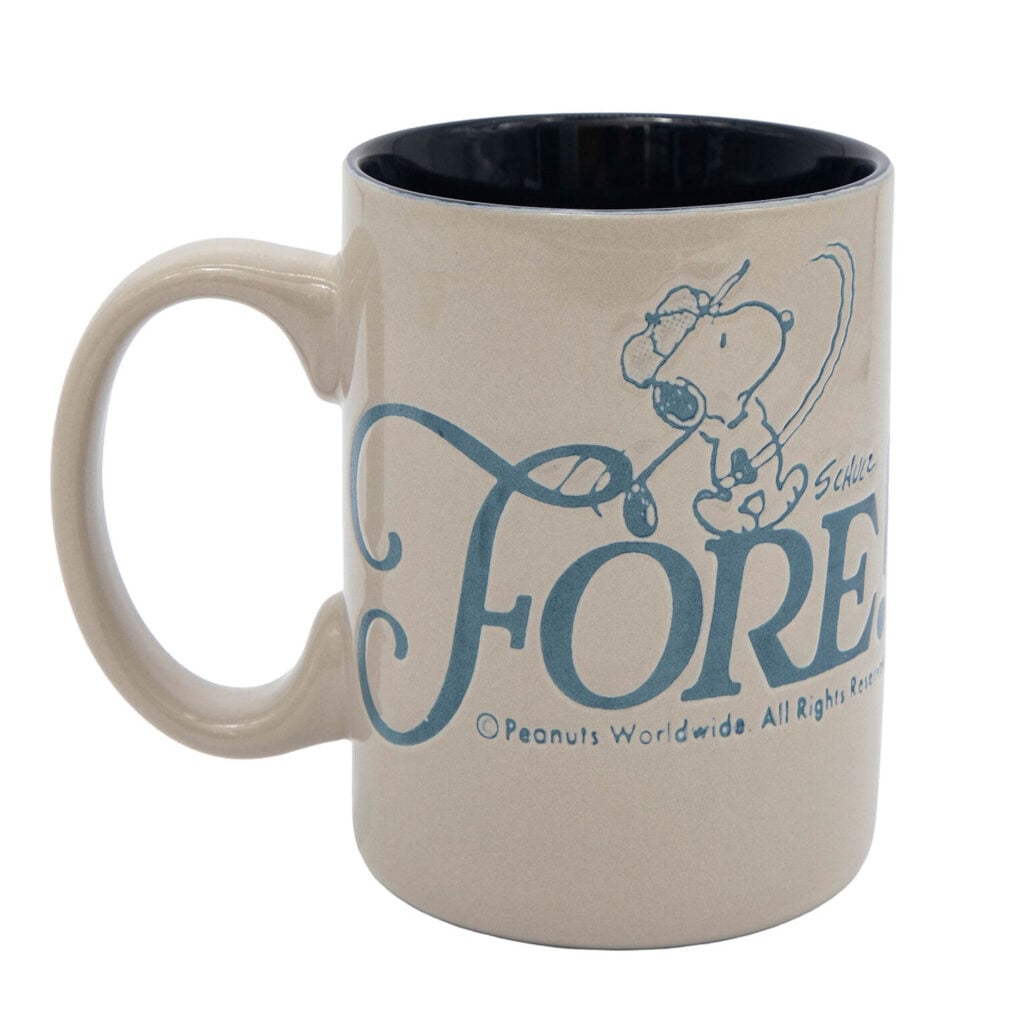 Celebrate him with the Peanuts Snoopy Blue Golfing Mug
