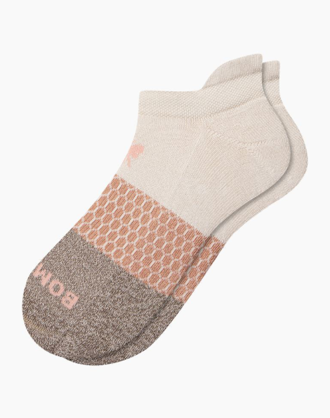 Three Blocks Bee Ankle Socks in Birch Pink