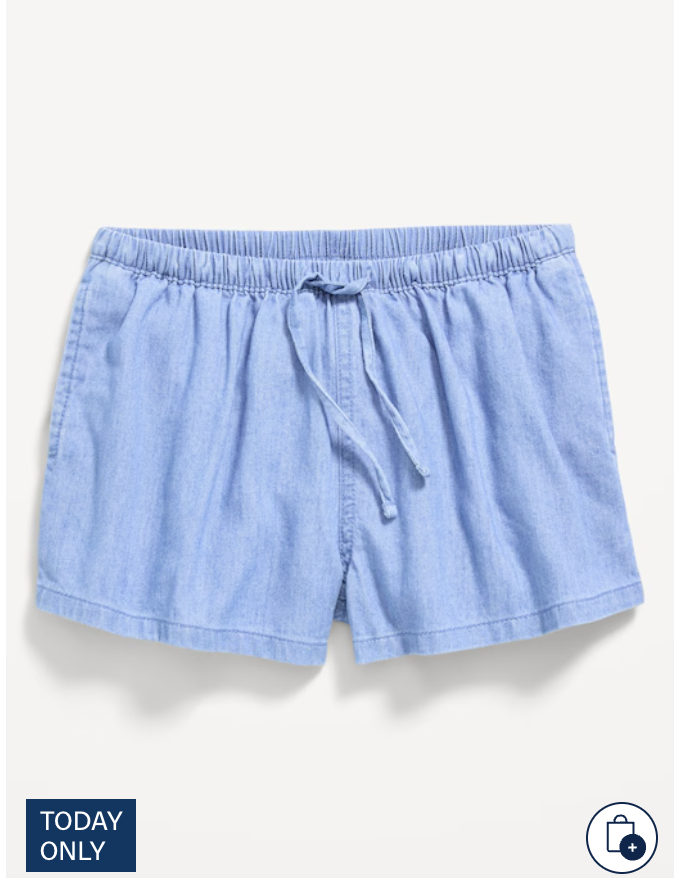 Drawstring Jean Shorts for Girls