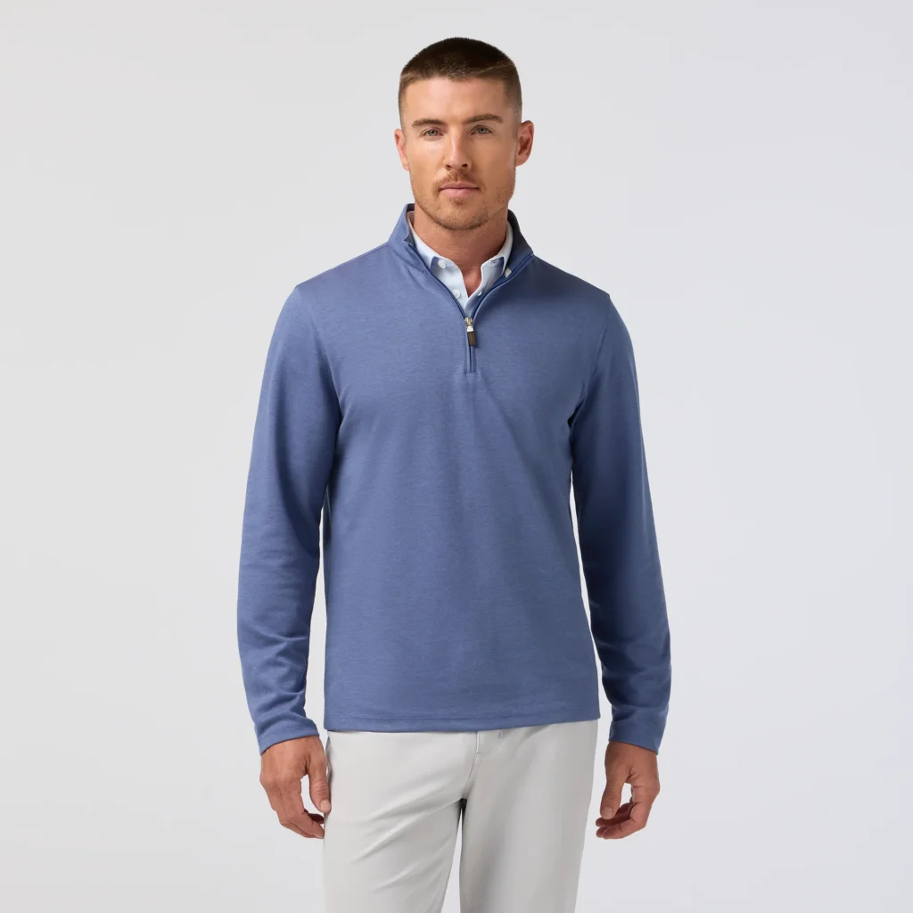 Celebrate him with the Mizzen+Main KPI Quarter Zip Pullover