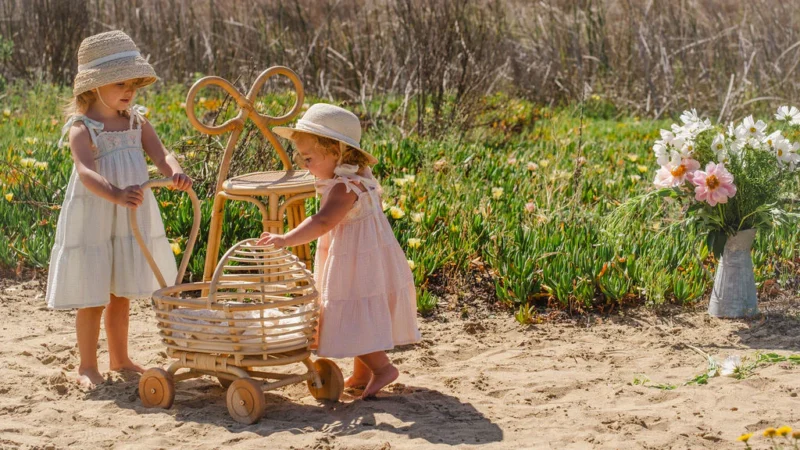 Children in Wild Wawa crocheted dresses