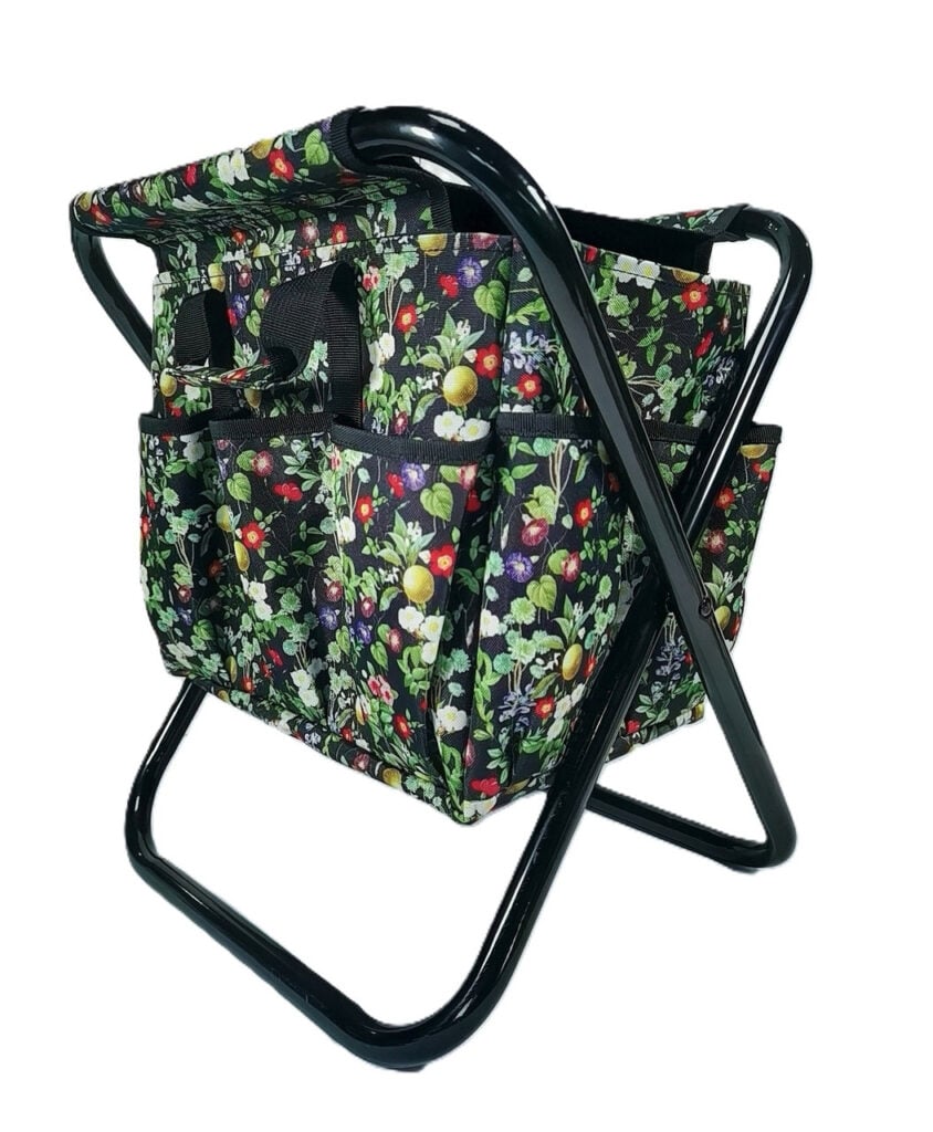 Garden Works Midnight Bloom UtiliSeat™ Garden Tool Bench