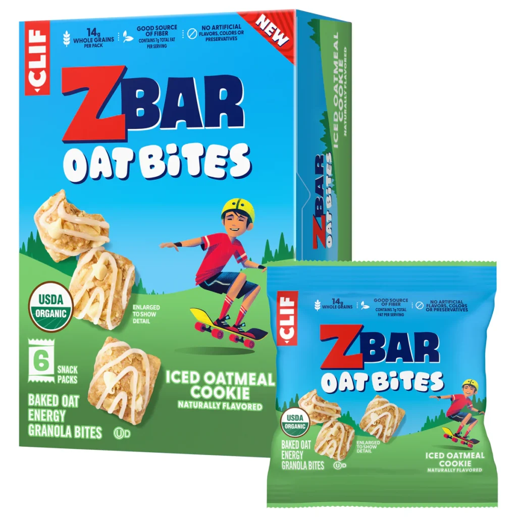 CLIF Kid Zbar Oat Bites Iced Oatmeal Cookie.