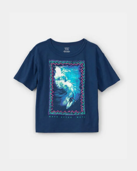 Summer Savings at Carter's Boys Surfing Graphic Tee - Blue
