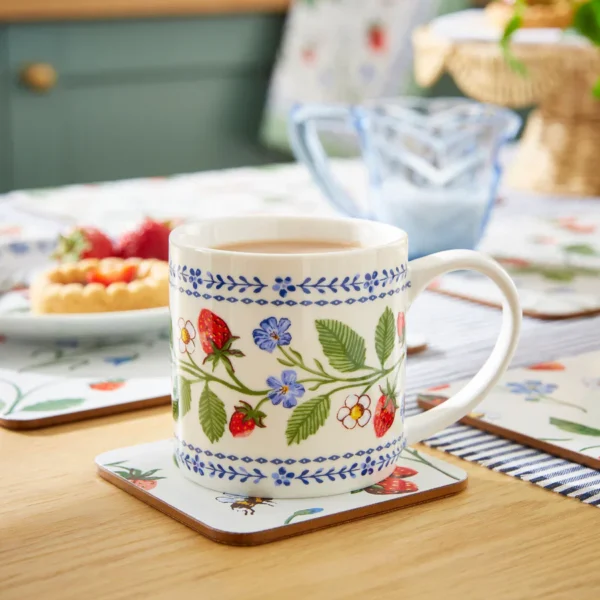 The Bee's Knees British Imports- Strawberry Patch Mug from Ulster Weavers