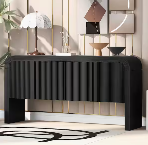 Home Depot Deals
Harper & Bright Designs Wave‑Pattern Black 62" Sideboard