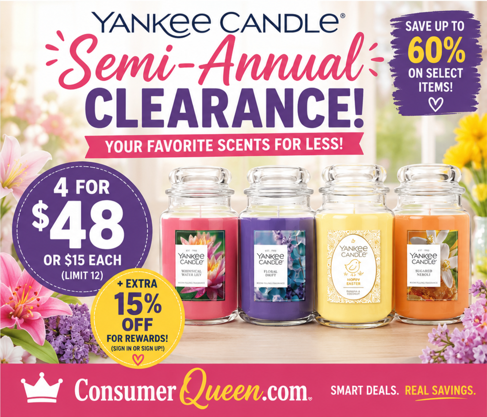 Yankee candle sale info