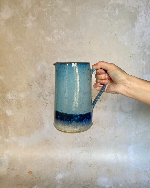 Sea Foam Large Jug from Emily Doran Pottery at The Bee's Knees British Imports