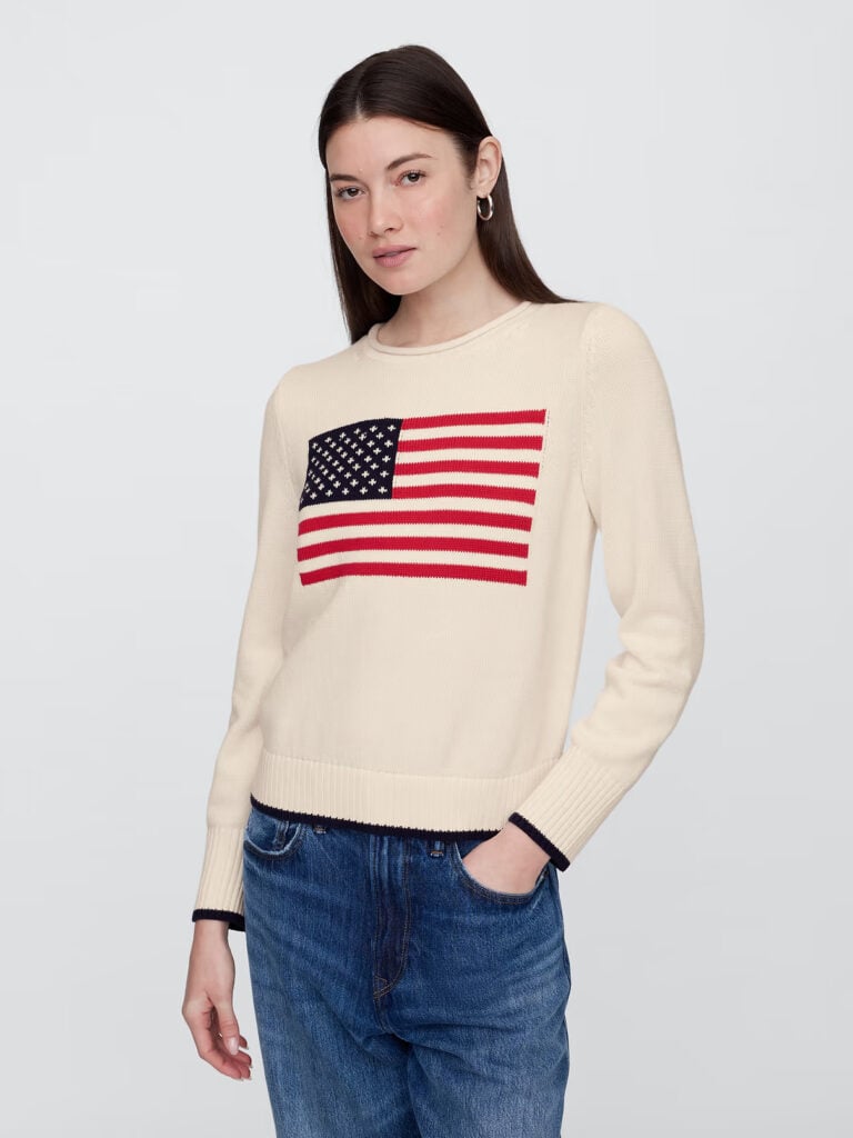 Gap Factory's Big Summer Sale Roll Neck Americana Intarsia Sweater
