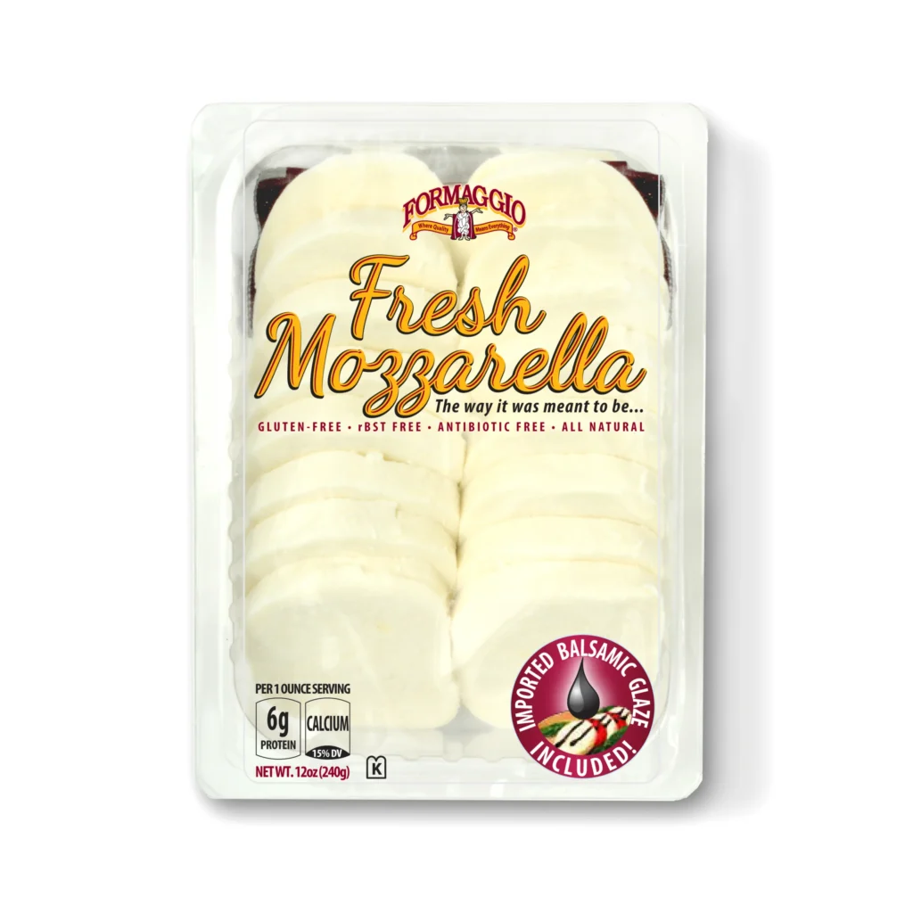 Formaggion Cheese Fresh Mozzarella Pre-Sliced with Balsamic Glaze