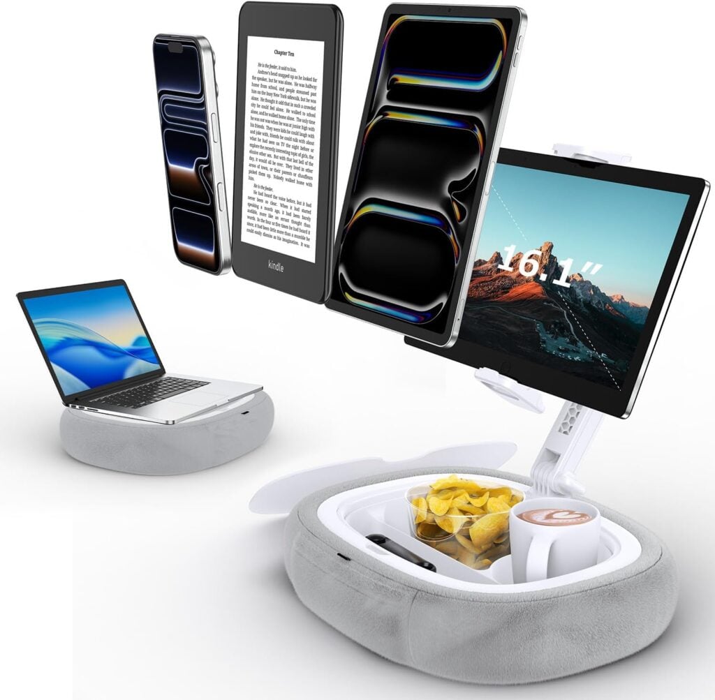 Tryone Tablet Pillow Holder & Laptop Stand for College Dorm & First Apartment Essentials