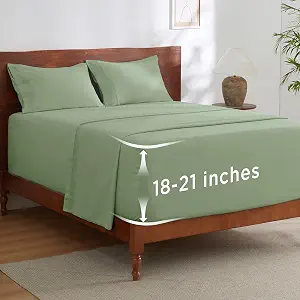 Bedsure Extra‑Long Twin Microfiber Sheet Set 