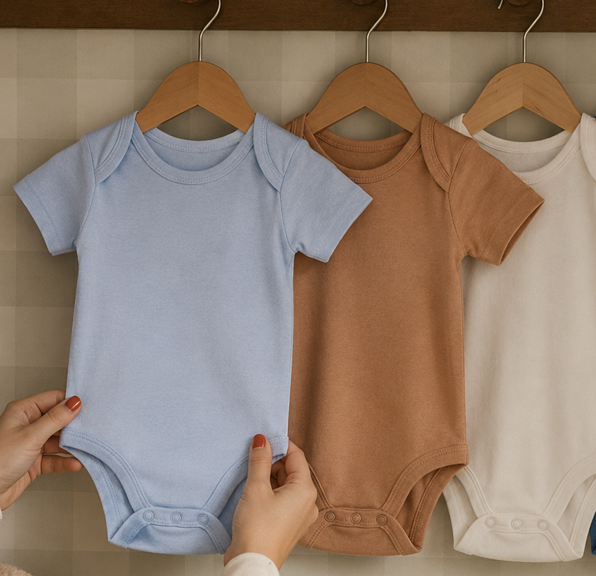 HonestBaby Bodysuits hanging
