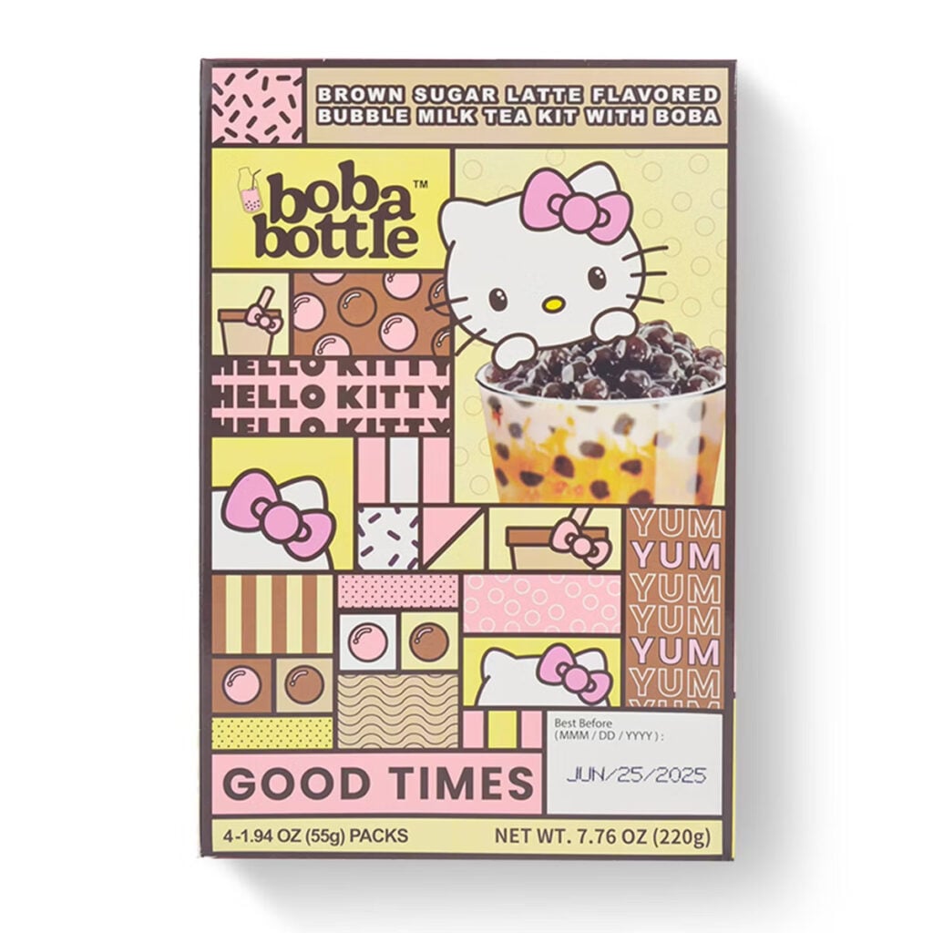 A-Sha Hello Kitty Boba Kit Brown Sugar Latte - 4pk back-to-school meal and snack time