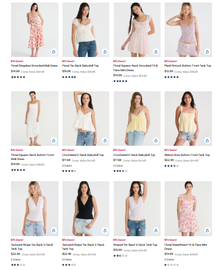 Aeropostale $10 and up Flash Sale items