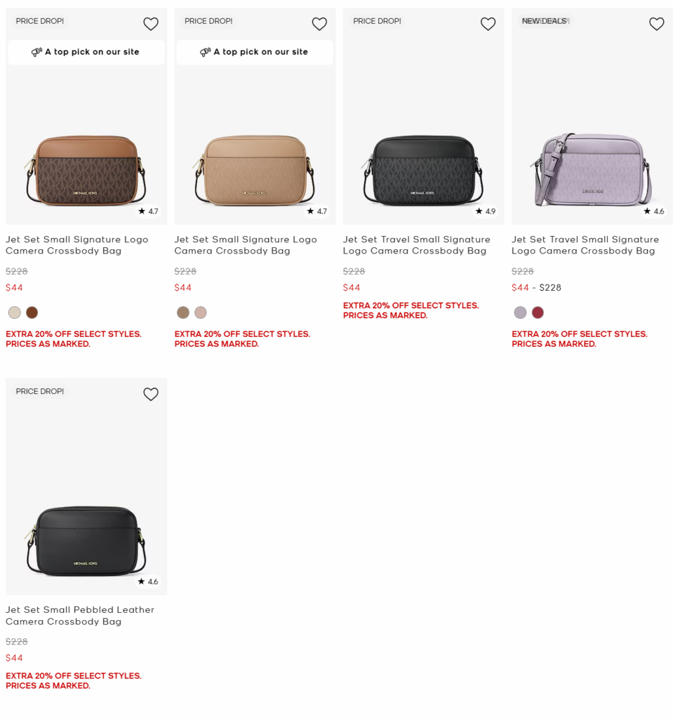 Michael Kors Crossbody Sale colors