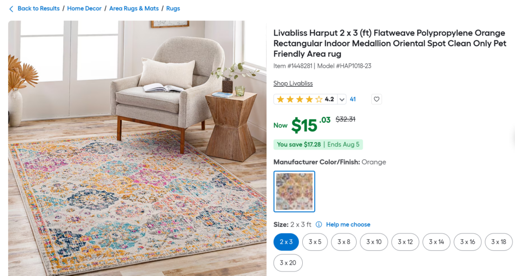 Lowe's Rug Sale colorful