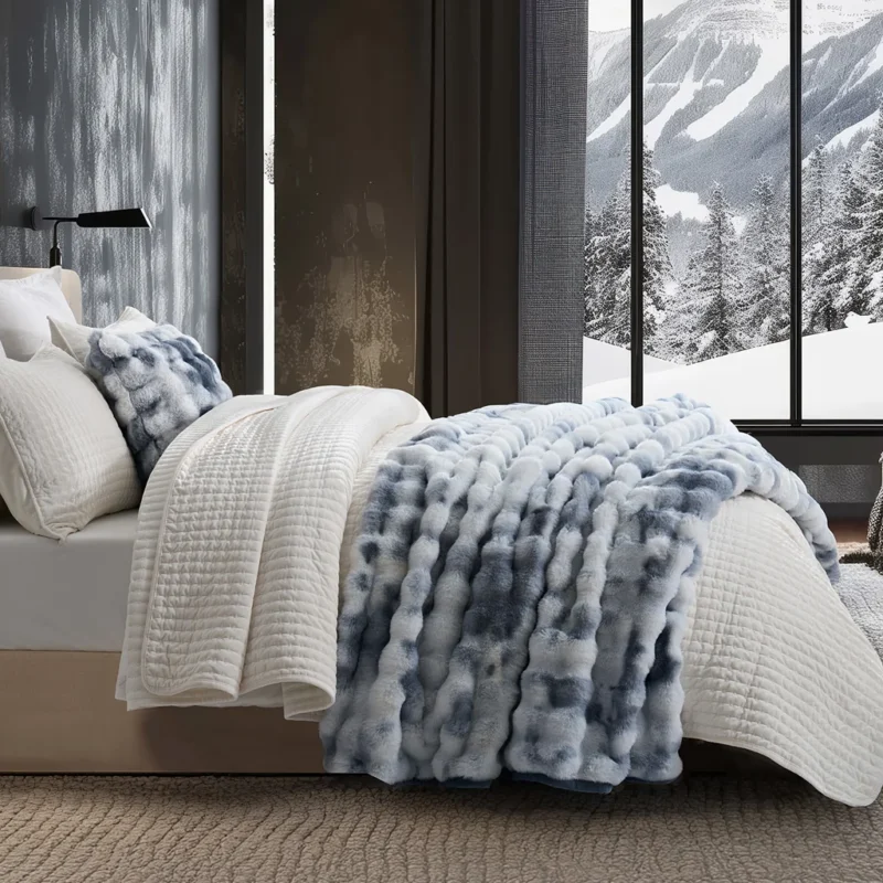 Evergrace Home® Ridgeline Faux Fur Throw Blanket 