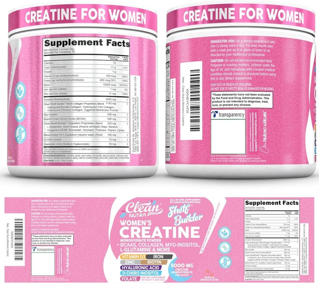 Creatine for Women Deal label