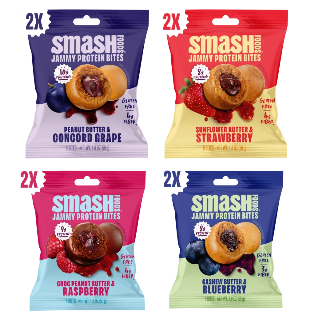 smash foods bites variety pack -back-to-school meal and snack time