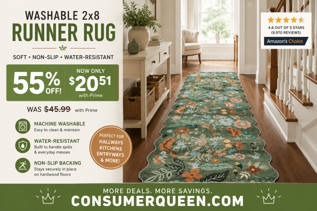 Washable Runner Rug Deal flyer