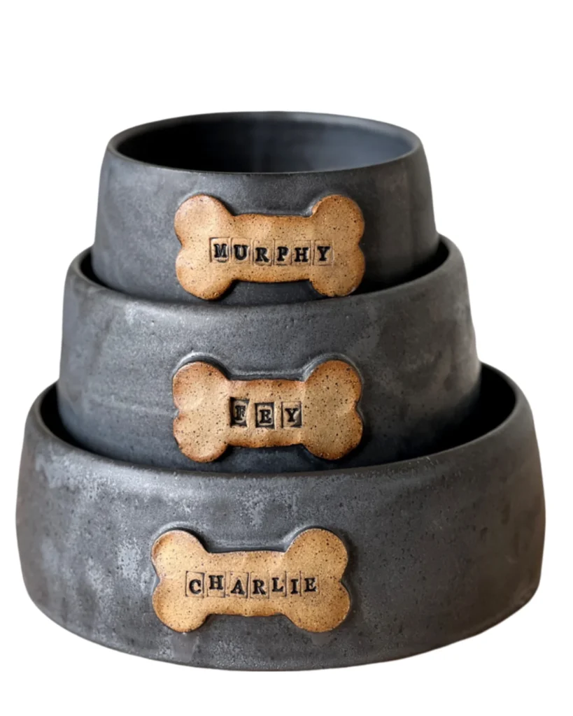 Gina DeSantis Ceramic dog dish for the Halloween Gift Guide