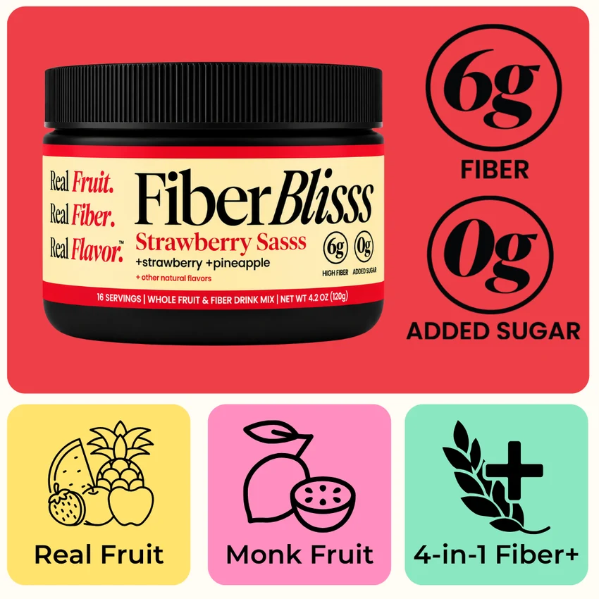 FiberBlisss® Strawberry Sasss-back-to-school meal and snack time