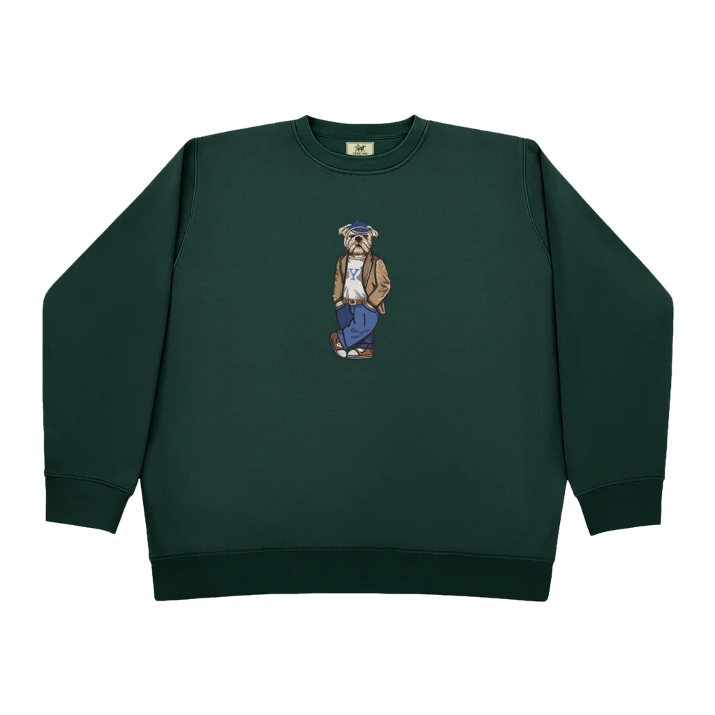 crew dog Yale original embroidered Crewneck back-to-school style guide