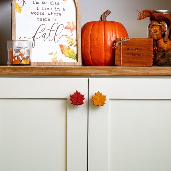 Knobēz: Decorative Knob Covers - Fall Leaf College Dorm & First Apartment Essentials