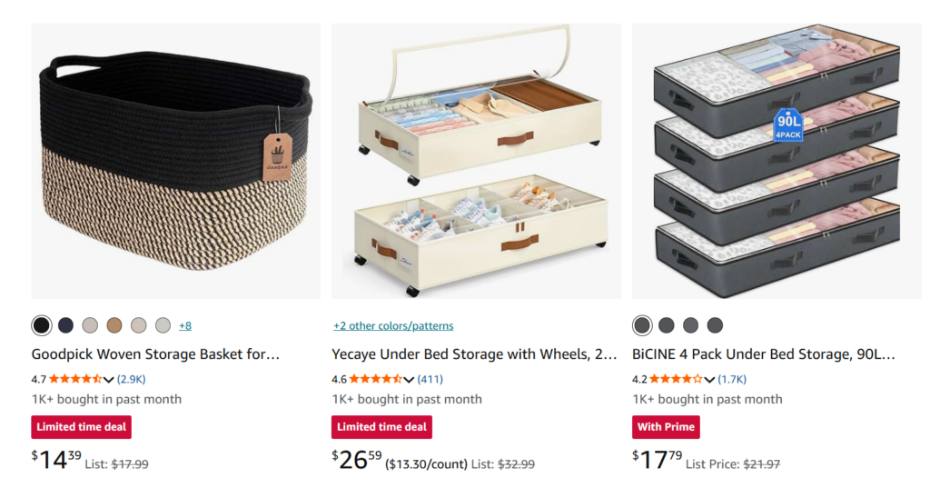 Dorm Storage Deals items