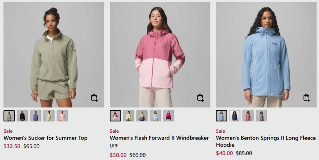 Columbia Sale women