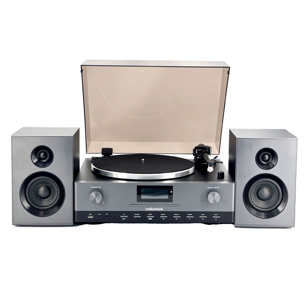 RadioShack® Professional Turntable with Speakers for College Dorm & First Apartment Essentials