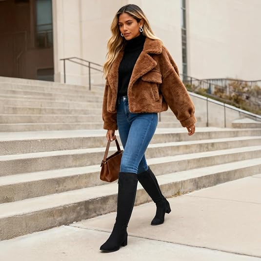 DREAM PAIRS Stretch Knee-High Boots
