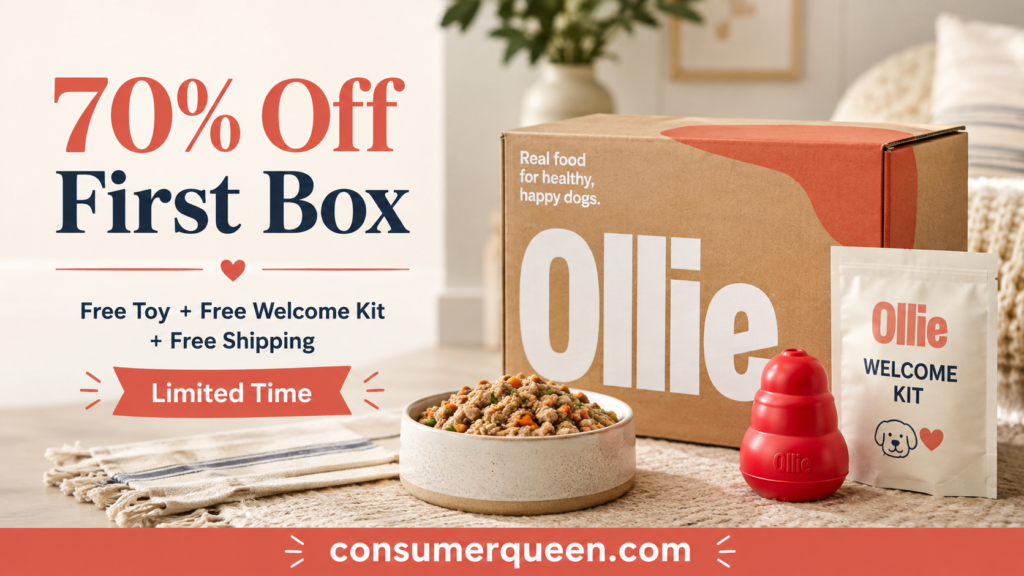 Ollie Dog Food Promo flyer