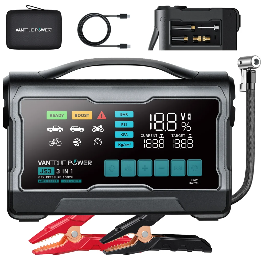 Vantrue JS3 Jump Starter & Air Compressor