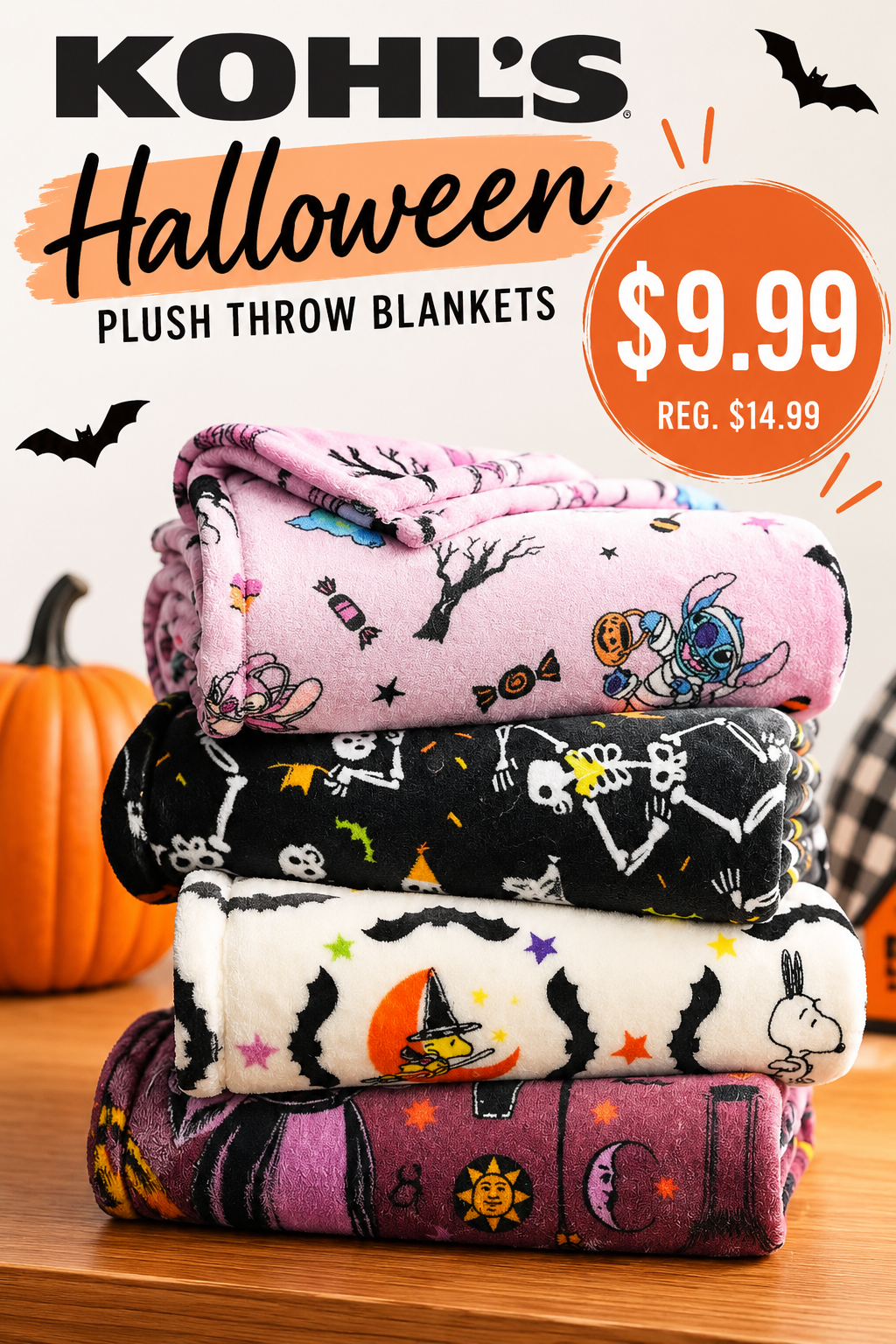 Kohl's Halloween Throw Blankets