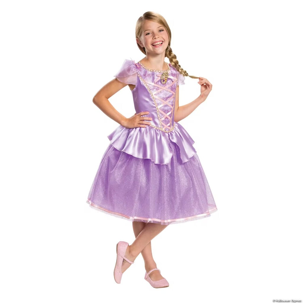 HalloweenExpress Girl's Classic Disney's Tangled Rapunzel Costume