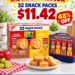 Ritz Crackers Deal shoppers can get 32 individually wrapped peanut butter and cheese snack packs for $11.42 during a limited-time Amazon sale.
